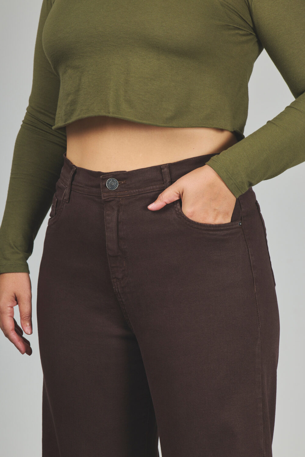 ART. 866 | WIDE LEG CLÁSICO CHOCOLATE ELASTIZADO - Imagen 3