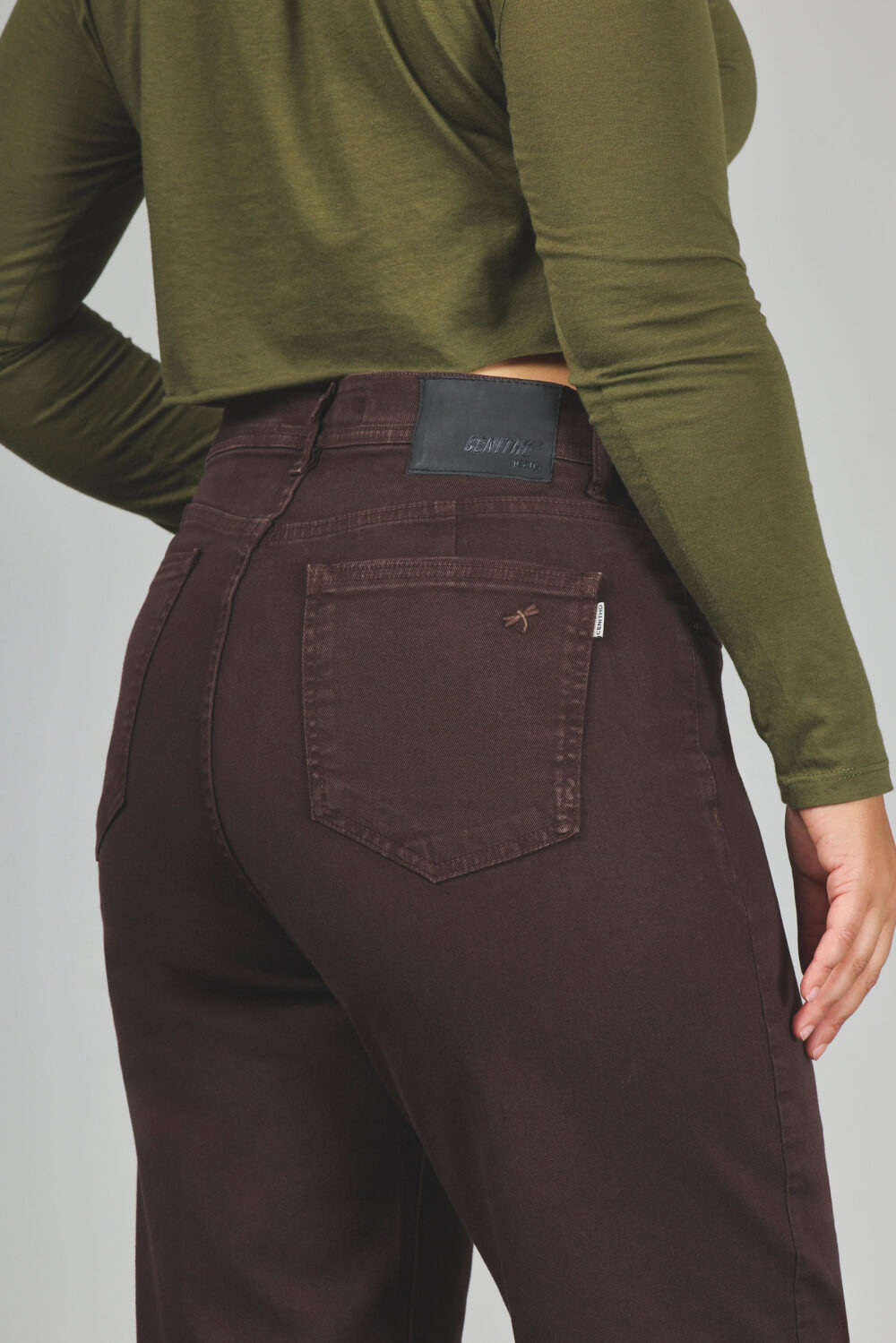 ART. 866 | WIDE LEG CLÁSICO CHOCOLATE ELASTIZADO - Imagen 5