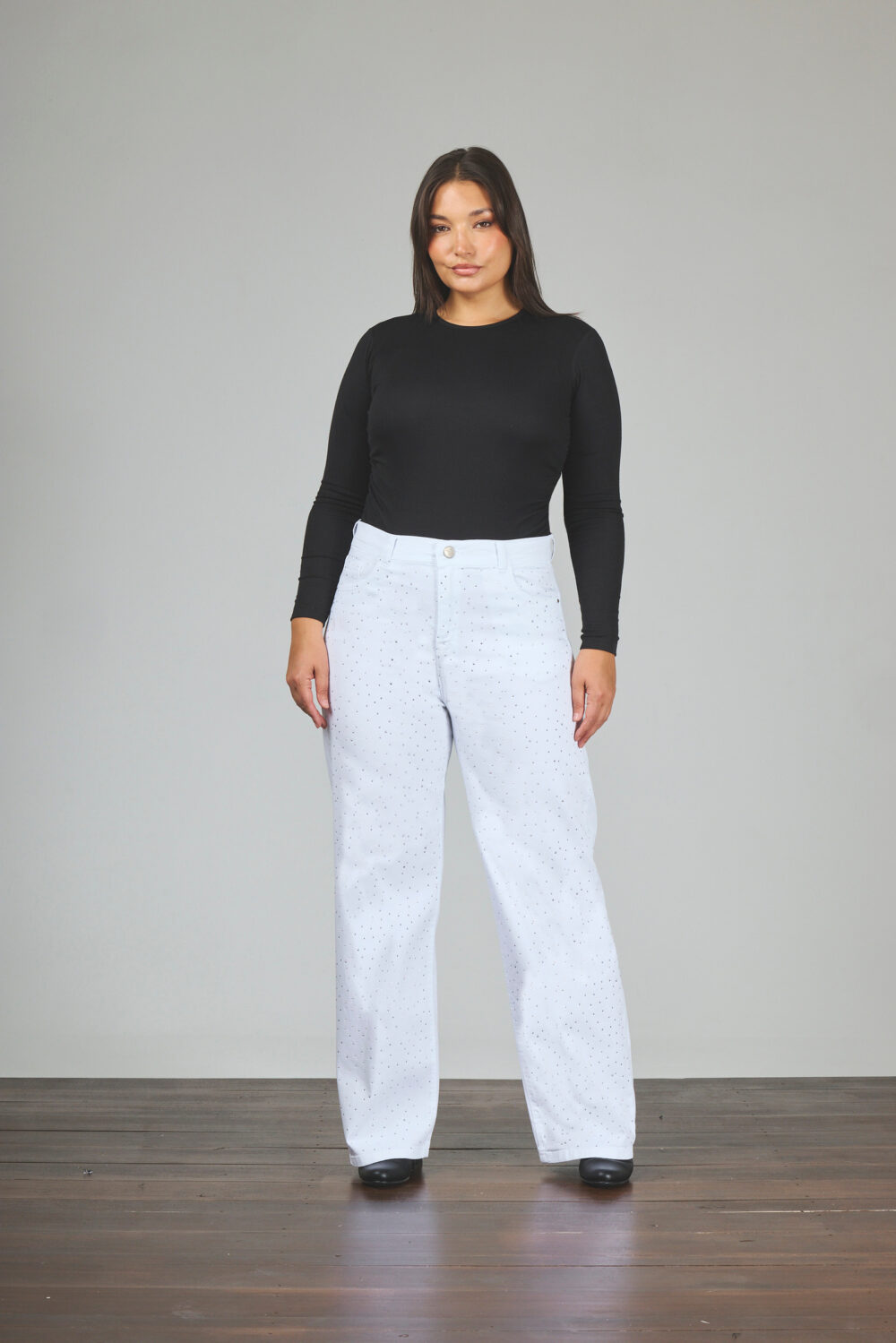 ART. 891 | WIDE LEG BLANCO CON BRILLO ELASTIZADO - Imagen 6