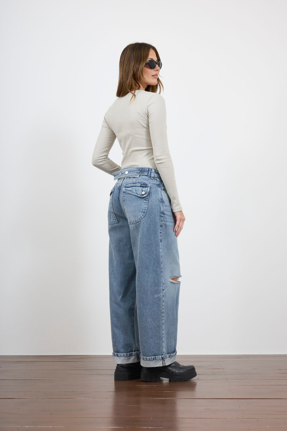 ART. 523 | BAGGY STONE CINTURA REGULABLE CON ROTURA Y BOTA DOBLES RIGIDO - Imagen 2