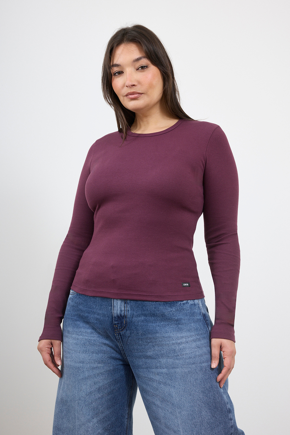 e-734 (1) ART. E-734 | REMERA MANGA LARGA BORDO BASICO MORLEY ALGODON - Imagen 1